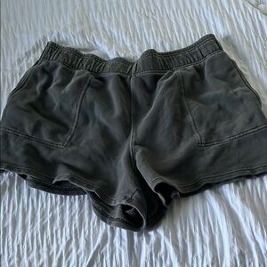 Aerie Gray Athletic Shorts Elastic Waistband Soft Fabric